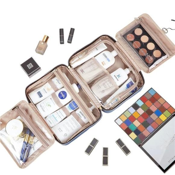 Travel Toiletry Bag for Women Travel Essentials Organizer, Hanging Makeup - Picture 4 of 6